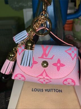 Monogram Mini pouch purse/bag charm keychain